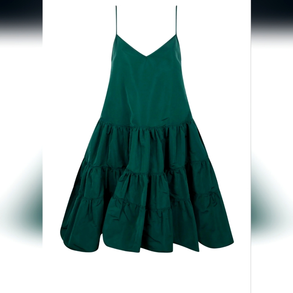 No. 21 Green PEPLUM midi Dress NWT